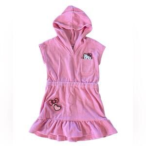 Hello Kitty, Adorable Pink, One Piece Terry Cloth Cover Up, Size 18M